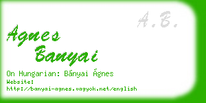 agnes banyai business card